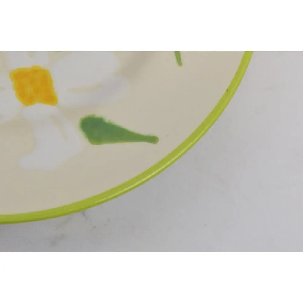 Vintage Franciscan Dogwood Salad Plates Set 6 Embossed Floral USA Green White
